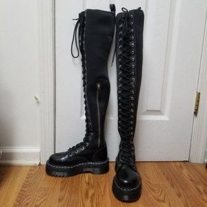 RARE Dr. Martens Aggy Agyness Deyn Over the Knee Tall Platform Thigh High Boots